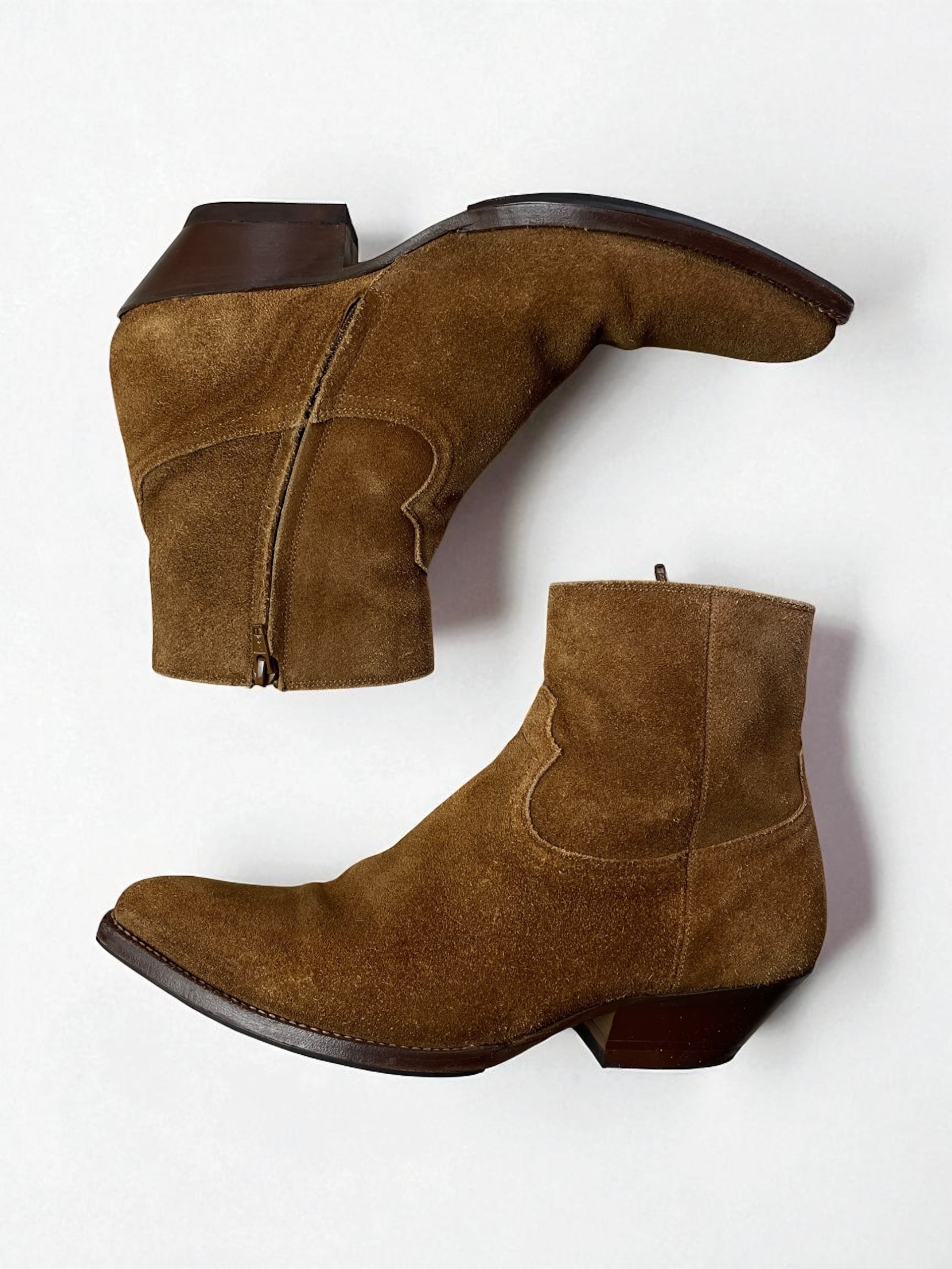 SAINT LAURENT by Hedi Slimane - SS15 Suede Side-Zip Boots 43