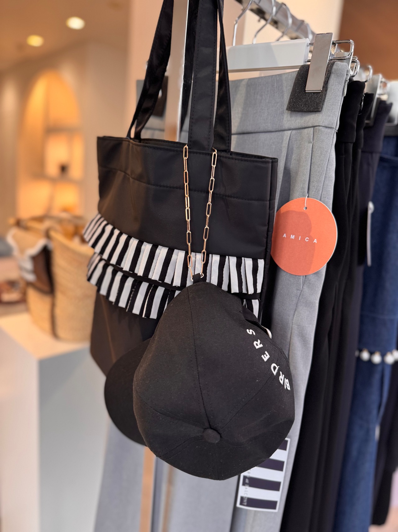 BORDERS at BALCONY BORDER CHAIN CAP ボーダーズアットバルコニー　ボーダーチェーンキャップ