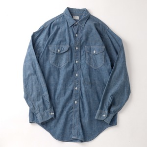 【極美品】60s OshKosh special vintage chambray shirt big size made in USA  one wash condition / 60年代 ヴィンテージ シャンブレーシャツ ビッグサイズ USA製 サイズ16 L程度 ワンウォッシュコンディション ほぼ未使用品