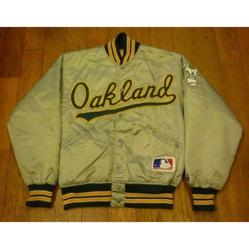 【送料無料】MAJOR LEAGUE BASEBALL Oakland Athleticsの古着ナイロンスタジアムジャケット