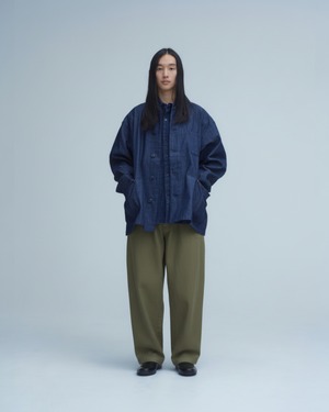 HERRINGBONE UTILITY PANTS - OLIVE #707