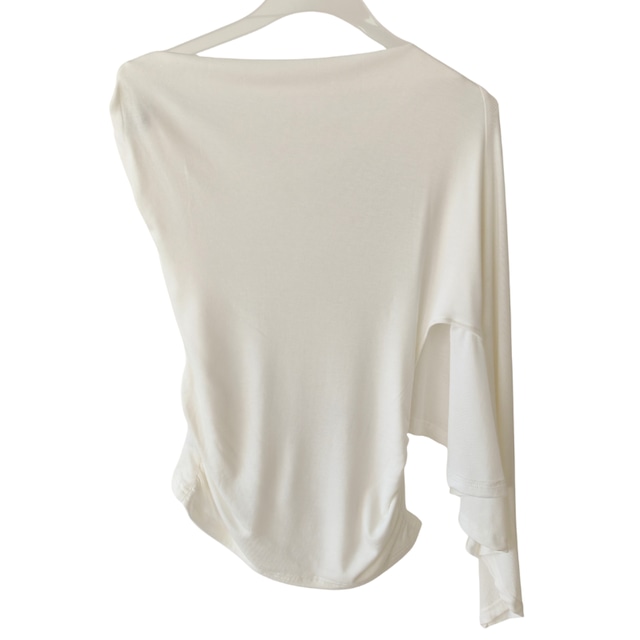 ワンショルダー アシンメトリー デザイントップス 4col D00419