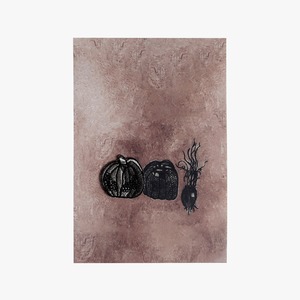 ワッペンはがき「かぼちゃとタマネギ」岡本由加