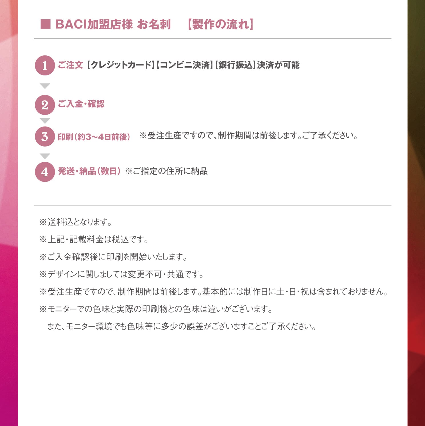 BACIオリジナルポスター【C】A2サイズ/耐水紙☆ | Pay ID