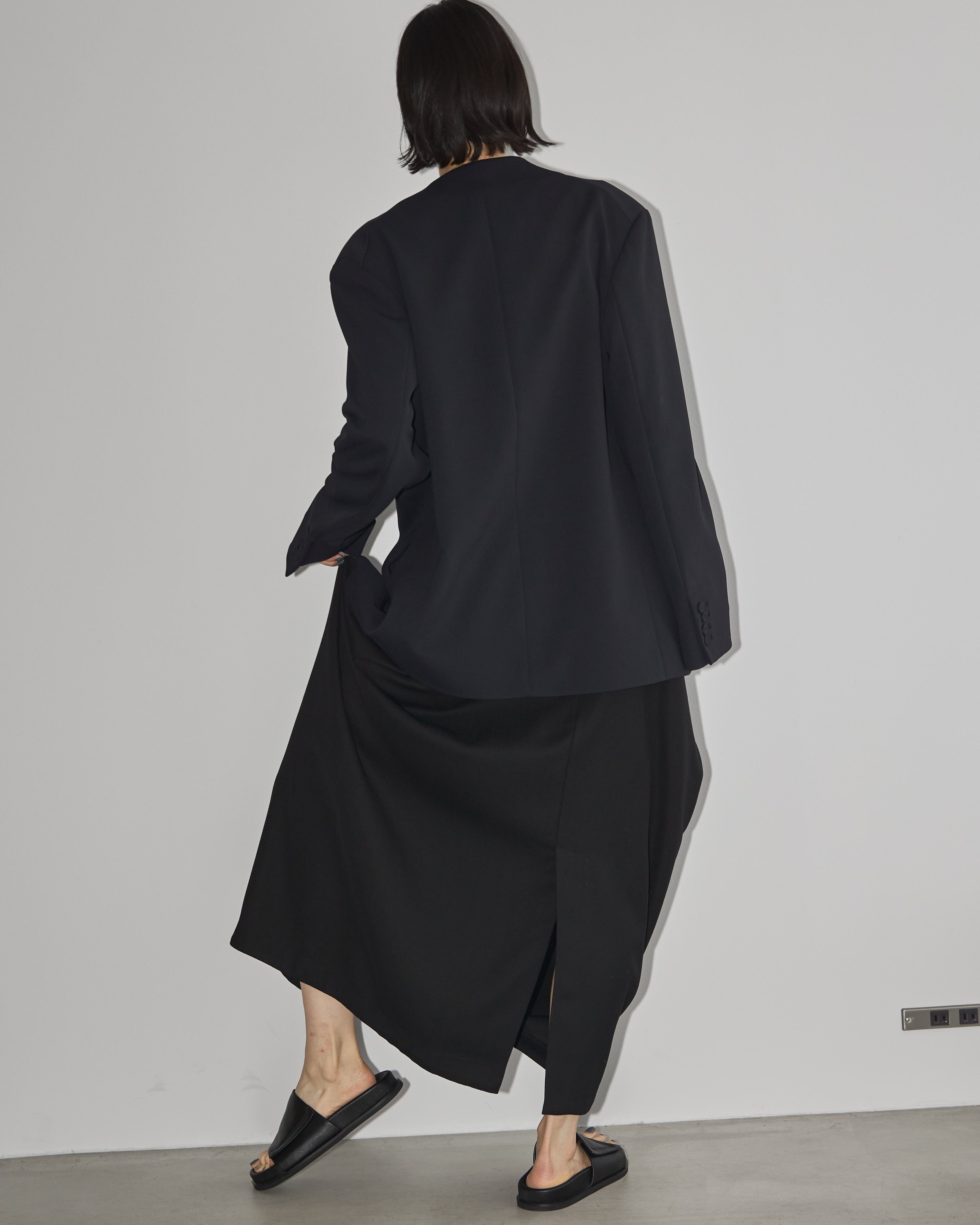 ストライプ デザイン/Striipe design Collarless Twill JK