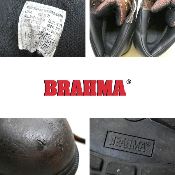 1点物◇ブラフマーBRAHMA鉄板スチールトゥワークブーツ古着
