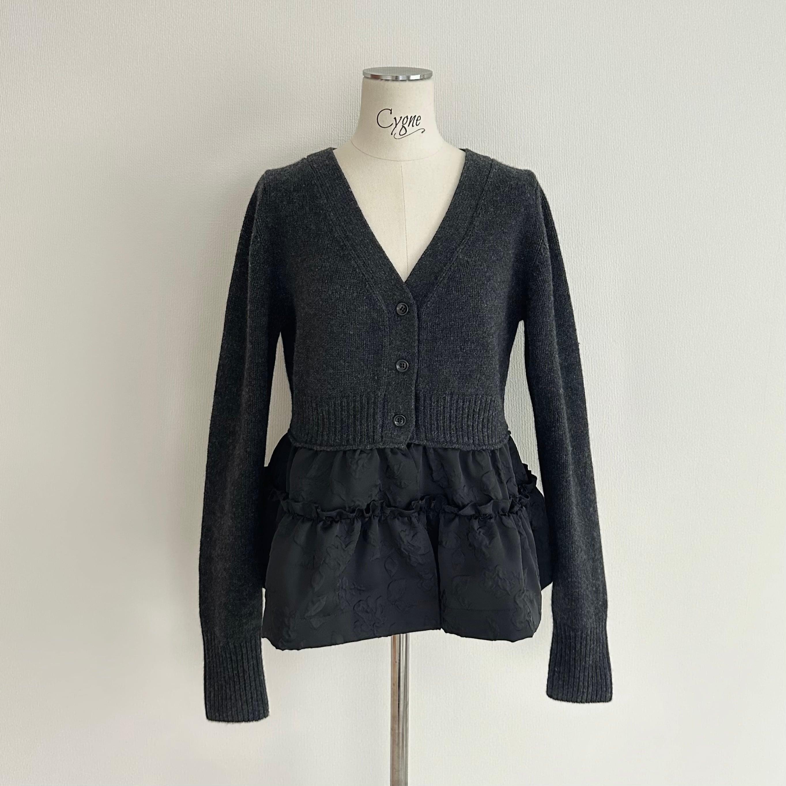 シーニュcygne ドッキングニットカーデ bethグレー