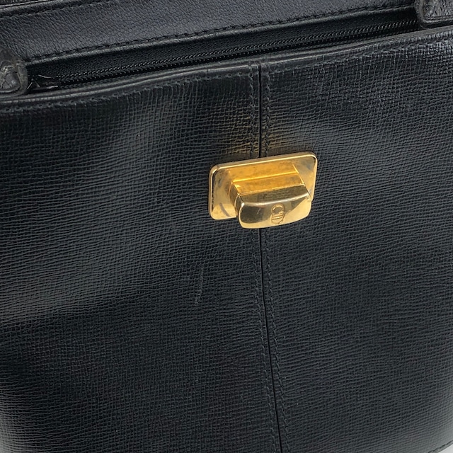 Christian Dior クリスチャン ディオール ショルダーバッグ ブラック ターンロック レザー ミニバッグ vintage ヴィンテージ オールド rz2umb