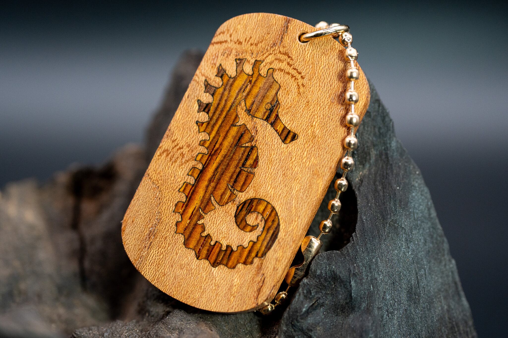 【日本を代表する巨木】欅(ケヤキ) ドッグタグ 象嵌 のぼり竜