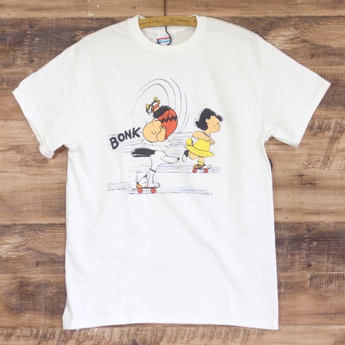 JUNK FOOD ジャンクフード メンズ 丸胴 Tシャツ SNOOPY AND PALS ROLLERSKATE スヌーピー