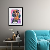 Snoop Dogg Ⅱ|カラフルなストリートポップアートポスター|ヒップホップカルチャーを感じる都会的でクールなインテリアA2ポスター