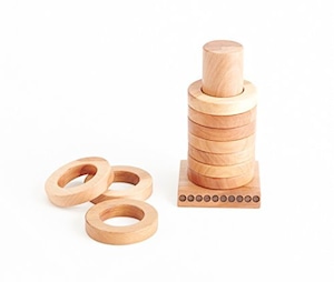 木村木品製作所 りんごの木 知育玩具 きづき「かぞえる」10段セット 幅30×奥行き12×高さ9cm