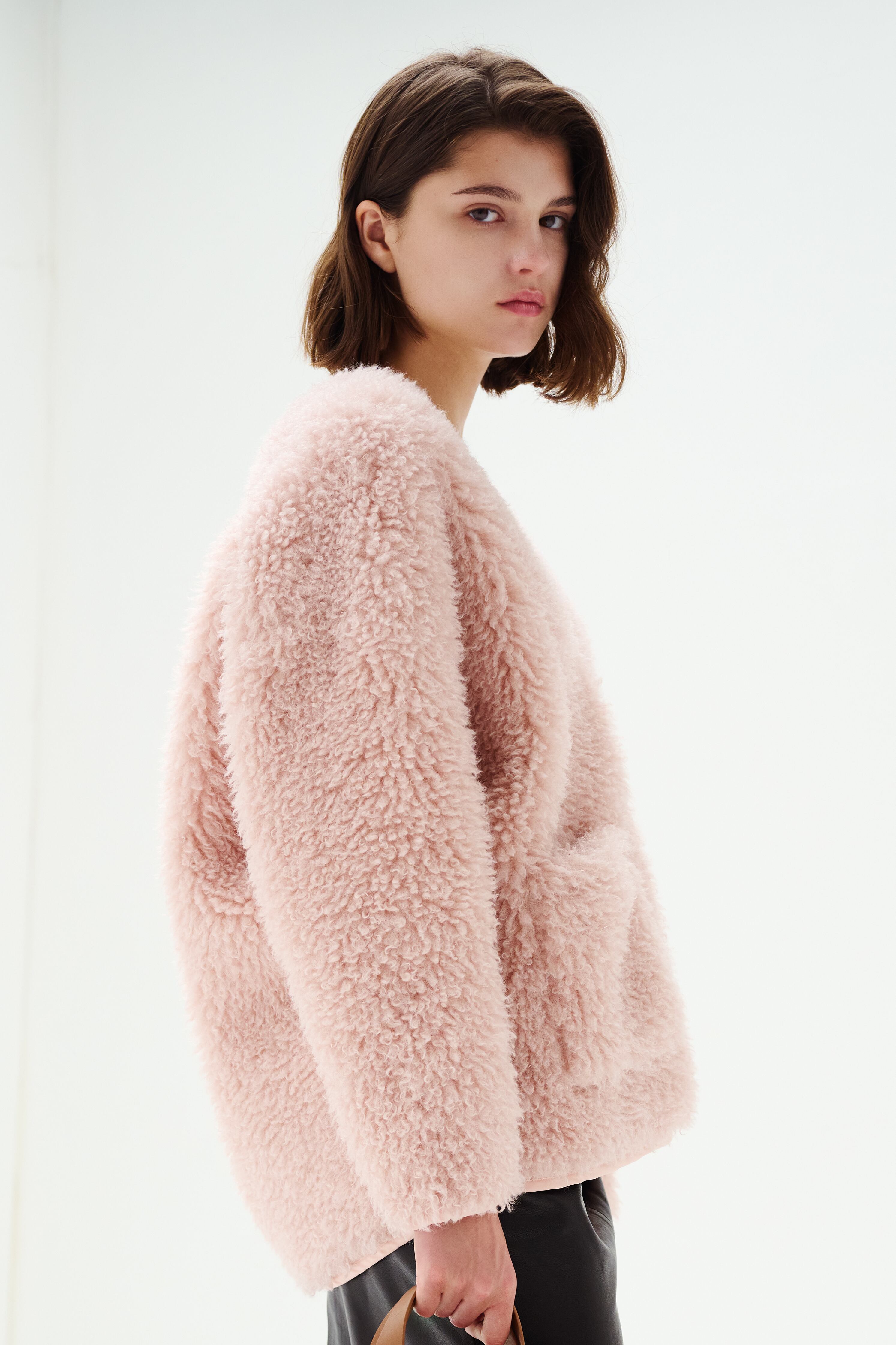 【新品・未使用】アミカキッズ　プードルファー　コート　レディース　ピンク POODLE COAT PINK | AMICA・kids