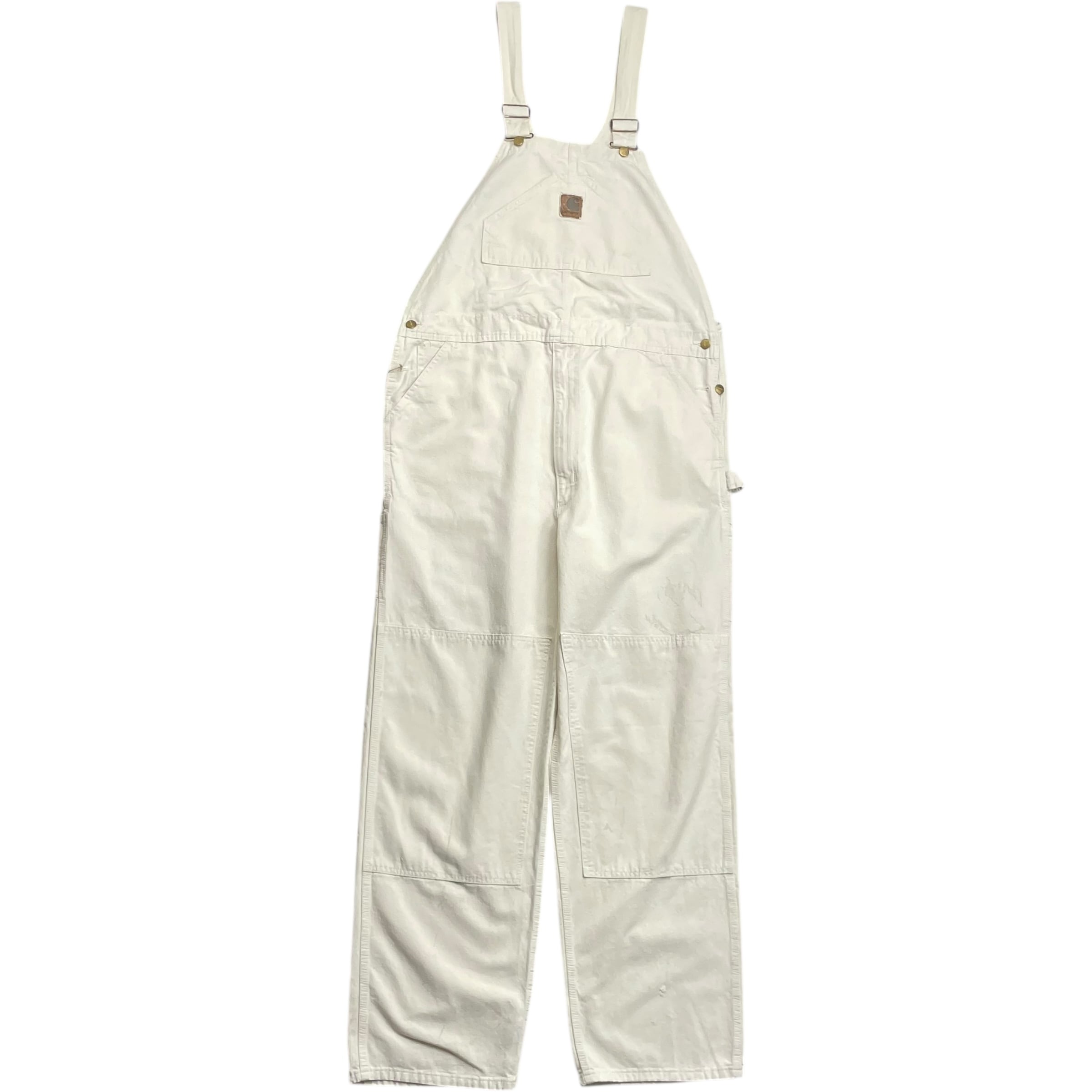 《実寸W43 L34》Carhartt カーハート オーバーオール ダブルニー ホワイト no.7822