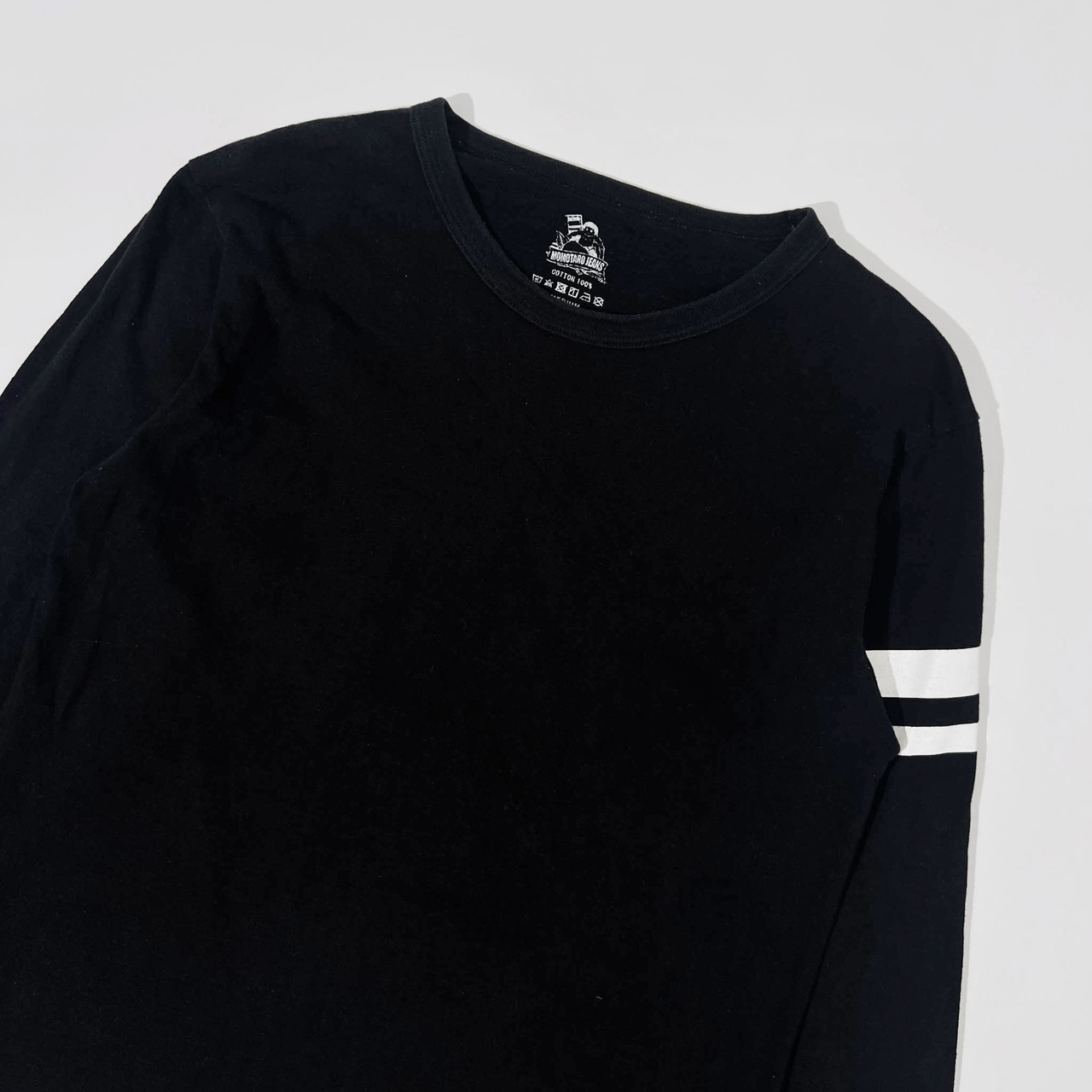 MOMOTARO JEANS 桃太郎ジーンズ 長袖 Tシャツ カットソー M/ブラック メンズ