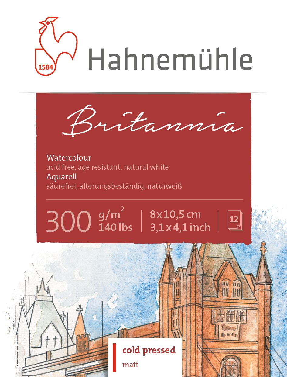 Hahnemühle ハーネミューレ 水彩紙 ミニパッド ブリタニア 300gsm