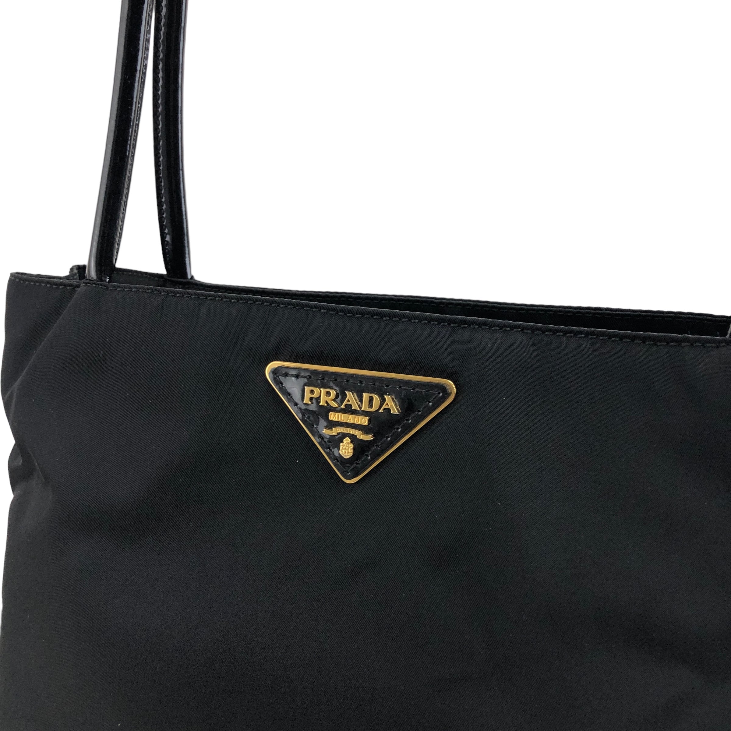 PRADA プラダ トライアングルロゴ ナイロン ハンドバッグ ブラック
