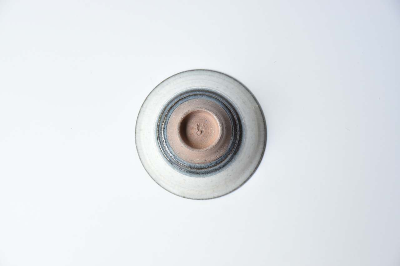 小代瑞穂窯 / 福田るい : めし碗 逆皮クジラ (青)