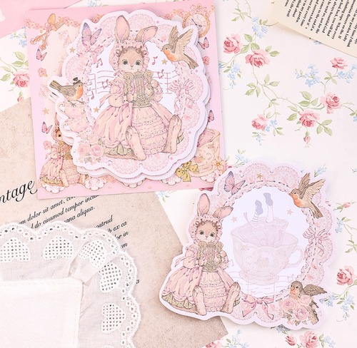 新作☆FL805 ｜Fairylady【假日竖琴 - 假日竖琴诗】スペシャル ダイカットメモ用紙 50枚