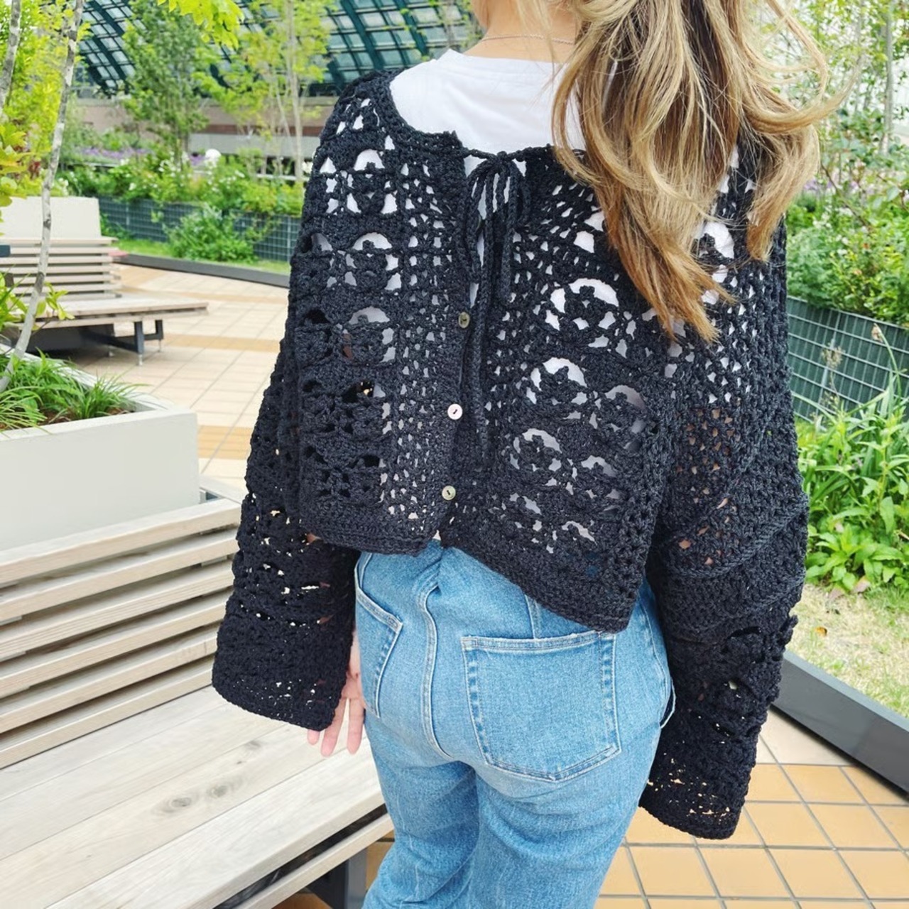 [Pattern] クロップドカーディガン