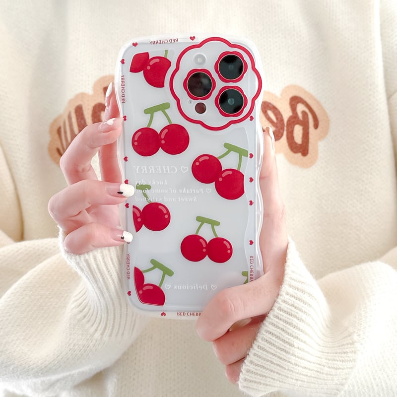 可愛すぎて一目惚れ◎真っ赤なさくらんぼ クリア×レッド 人気の