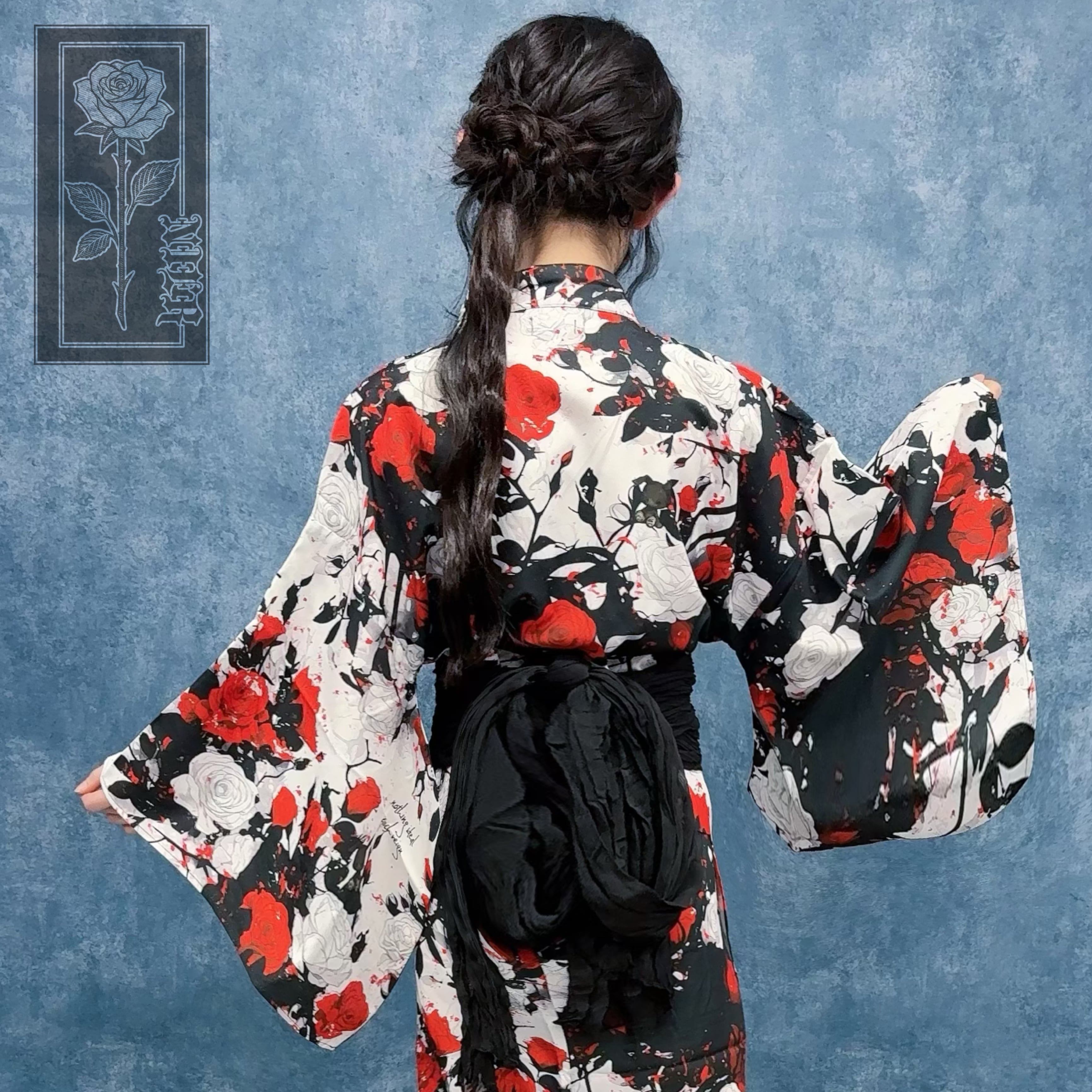 赤薔薇浴衣3点セット(unisex) | NIER CLOTHING