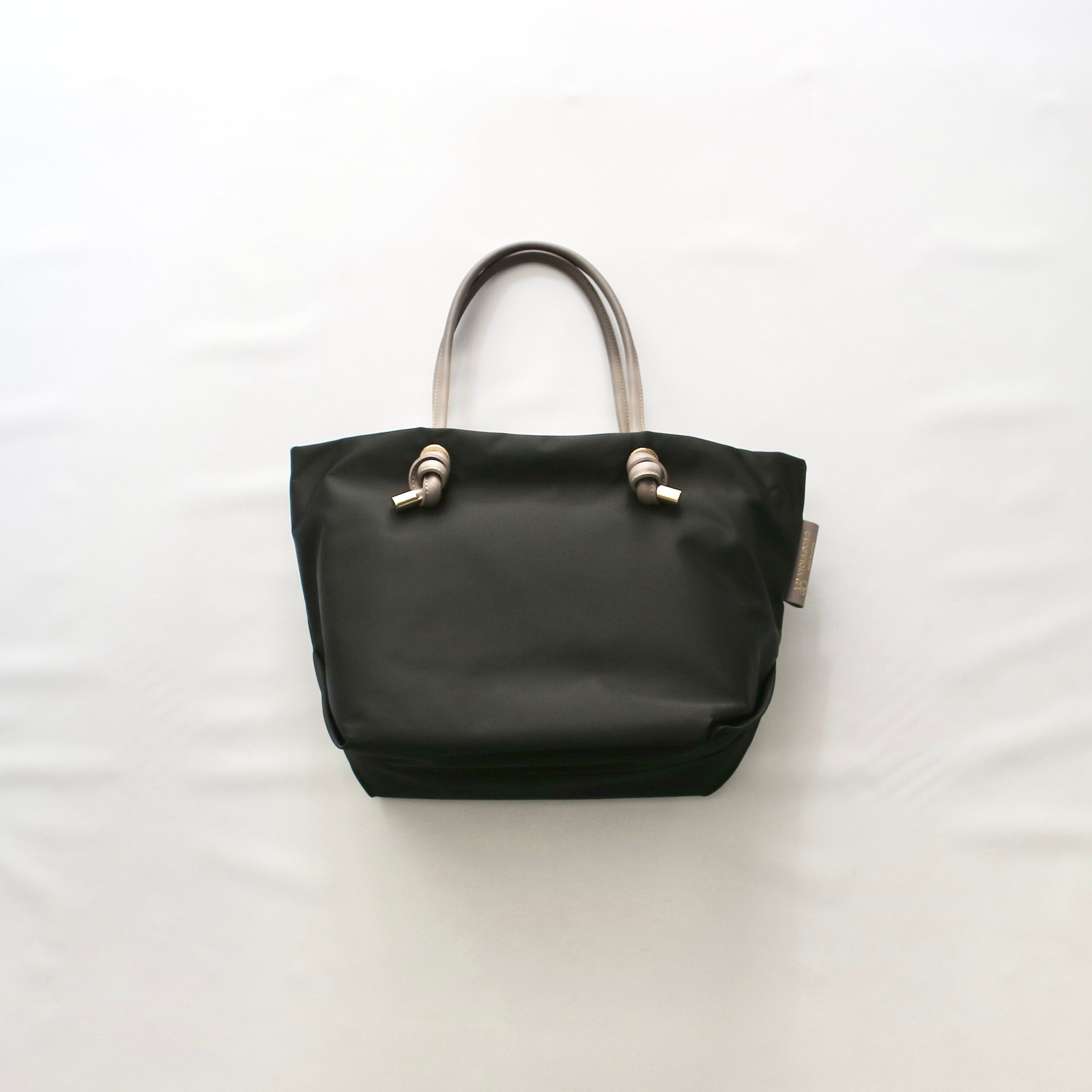 【VIOLAd'ORO ヴィオラドーロ】-BIANCA- KNOT HANDLE NYLON TOTE BAG M ノットハンドルナイロントートバッグM V-2175 (4COLORS)