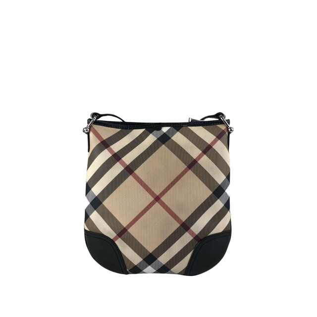 BURBERRY バーバリー メガチェック ショルダーバッグ ベージュ ブラック PVC エナメル vintage ヴィンテージ オールド xpjitp