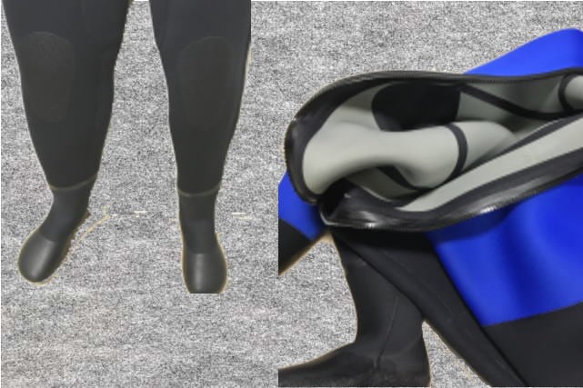 サーフィンドライスーツエアネッスル起毛ブラックジャージ5X5mm