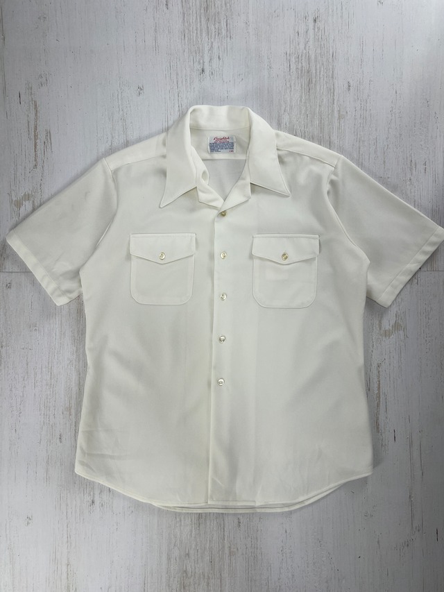 1970's〜1980's クレイトン 白  開襟シャツ  USA製 #F969
