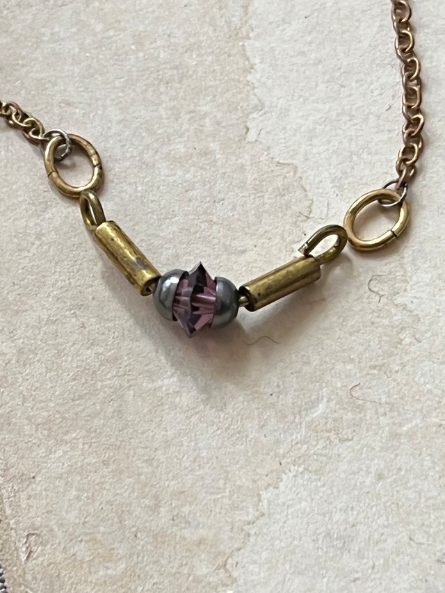 【ヴィンテージ 真鍮 パーツ】ペンダントやブレスレットのオススメ アンティーク風 ハンドメイド素材 ／（約1.8cm）2個