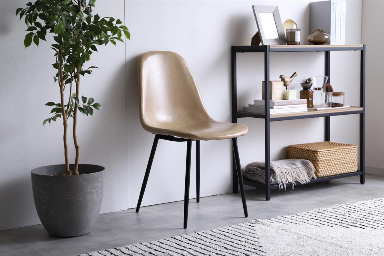 【単品】Jolly 一人掛けダイニングチェア(PVCレザー)