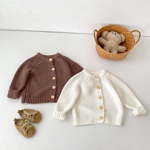 【BABY&KID】パステルカラーニットカーディガン