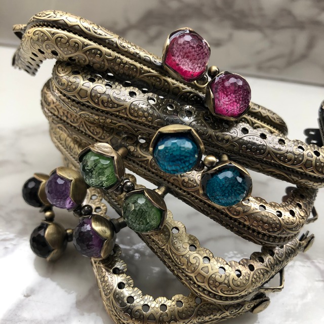 5色展開❤︎ クリアストーン付き がま口 口金 8.5 角型 アンティークゴールド｜おしゃれで可愛いがま口口金が安い通販サイトBeautyWolf