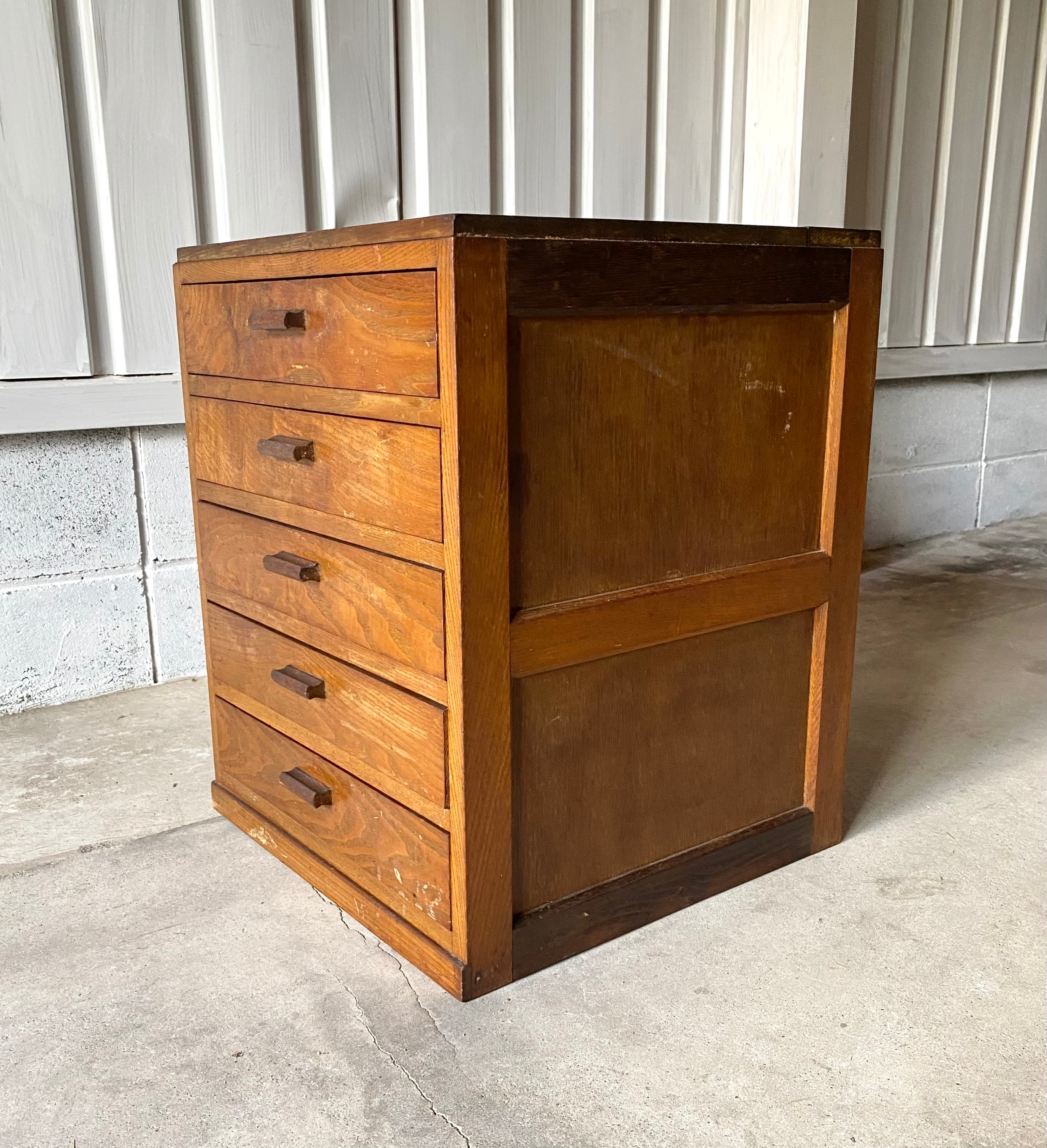 木製取手の小引出し5杯[古家具] | giraffes craft