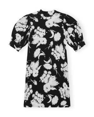 【GANNI】PRINTED CREPE MINI DRESS