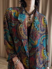 exotic paisley sheer light jacket-5184-9