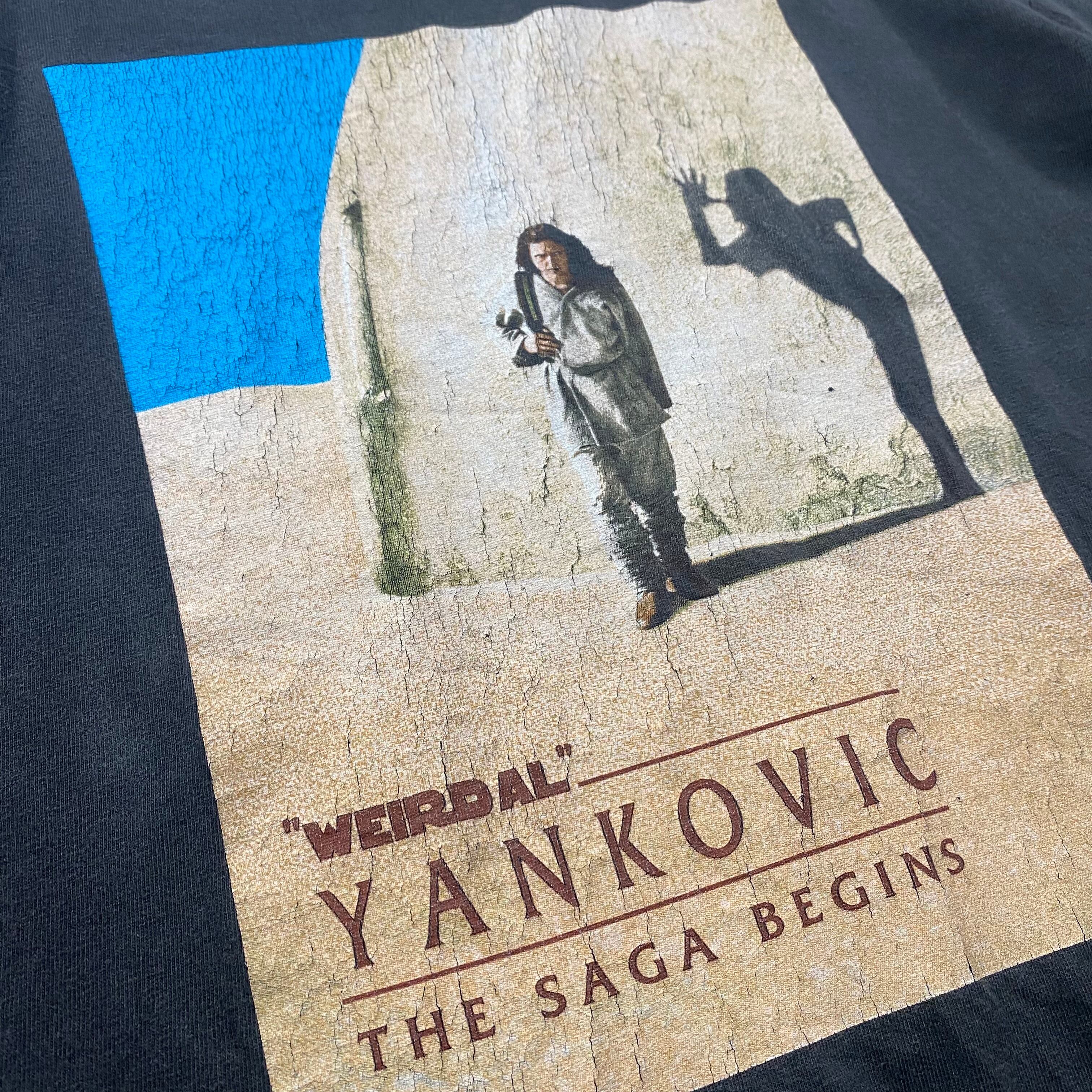 2000's “WEIRD AL” YANKOVIC music tee “THE SAGA BIGIN” (parody of