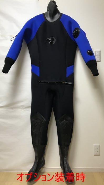 ダイビングラジアルパットドライスーツ両面ジャージ4.5mm（実寸5mmフル