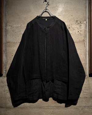 【Caka】 “SHIRIN GUILD” Layered Design Band Collar Shirt