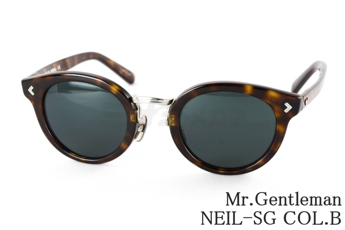 Mr.Gentleman サングラス NEIL-SG COL.B ボストン フレーム ニール