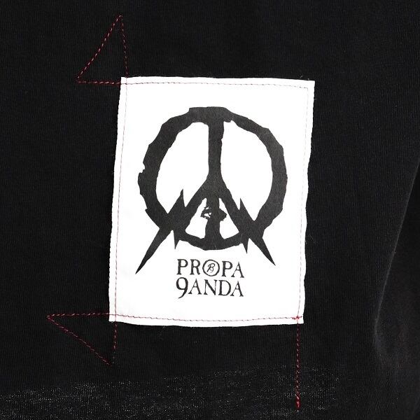 Propa9anda プロパガンダ Pekenico Crown L S Tee Bigサイズロンｔ ビッグｔシャツ オーバーサイズ ワンピース ロング丈 長袖 ニコちゃん スマイル 黒白 ブラックホワイト スカルドクロ 大きい メンズレディース パンクロック Punkrock バンド ギフト ステージ衣装