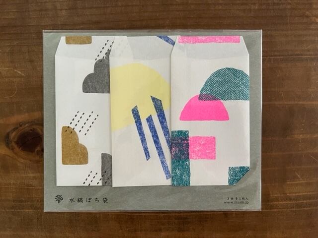 水縞 | 水縞ぽち袋 ホワイト