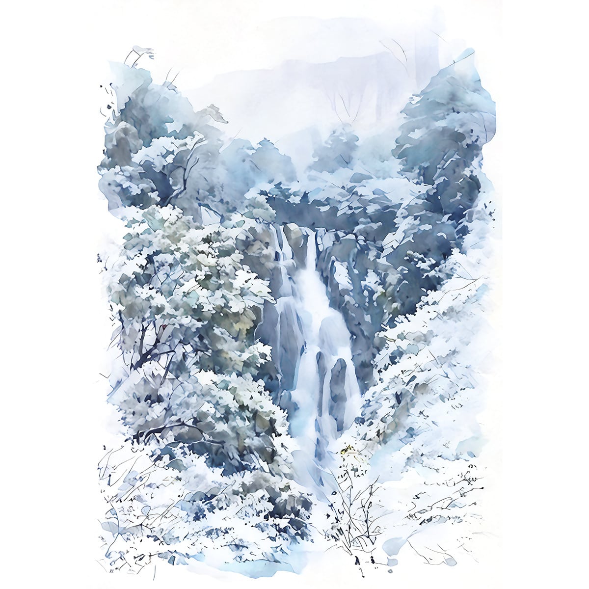 冬の風景 | インテリア絵画の専門店 ビッグフィールドギャラリー水彩/油絵