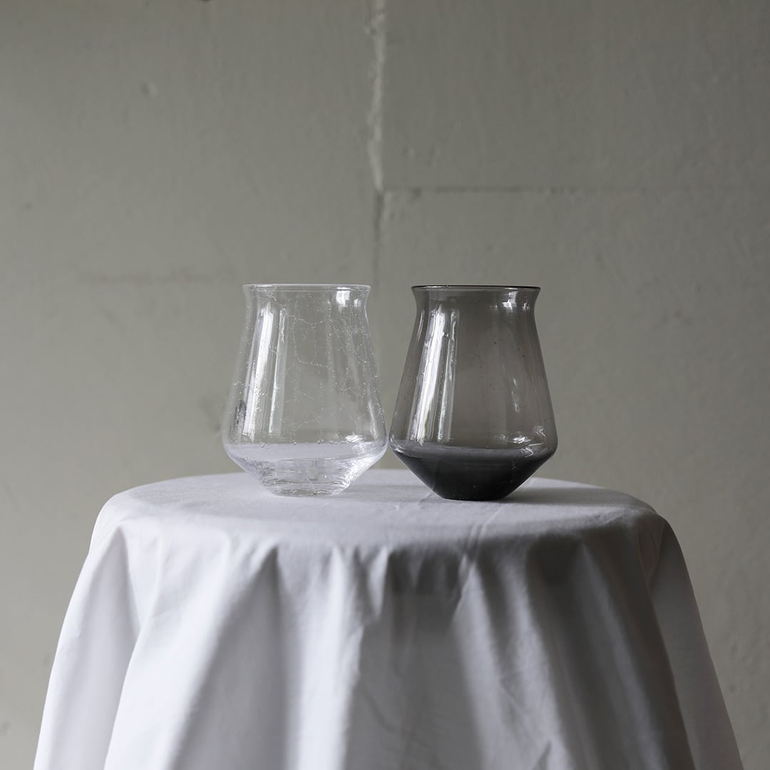 nora glassworks 甲田彩恵 (ノラグラスワークス) contour glass M grey