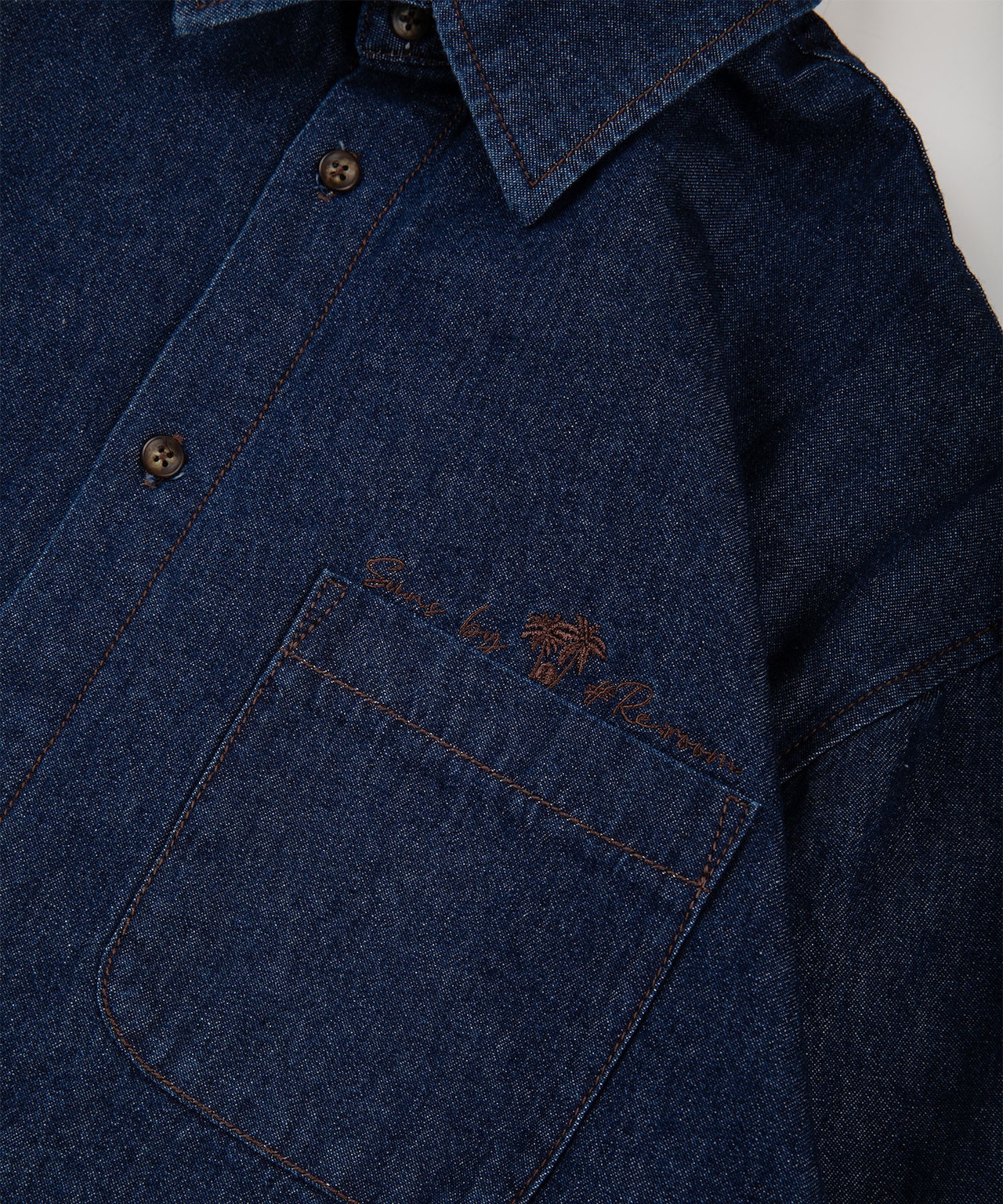 【SUNS】SIDE LINE VINTAGE BIG DENIM SHIRTS［RSS017］