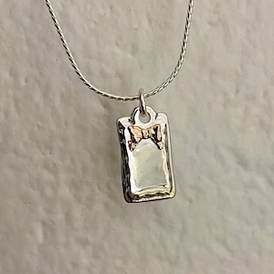 ribbone 刻印 necklace  silver925/K18PinkGold  #LJ23002N-SVPG