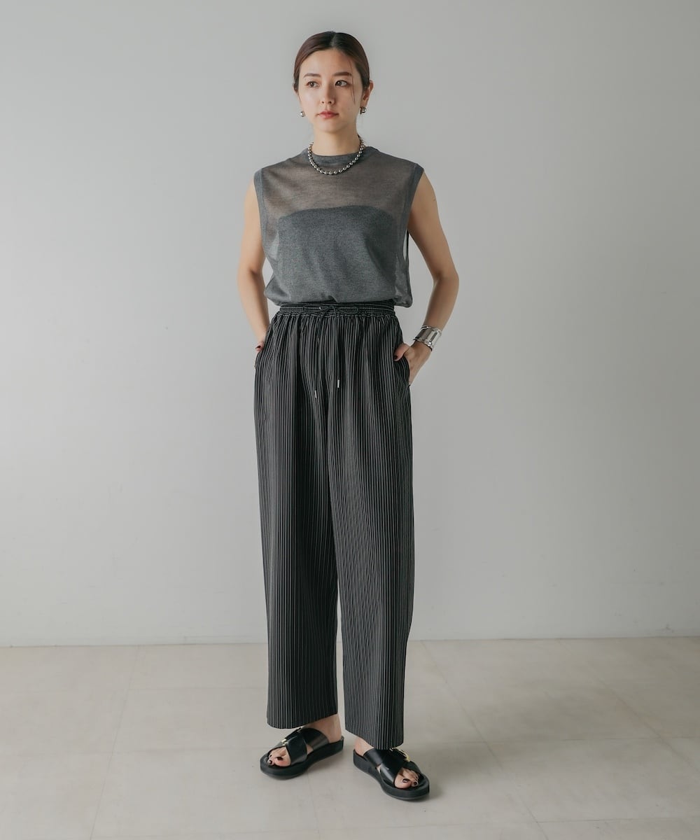 ホワイト出品‼️エムズグレイシー❤︎シアースリーブニット　42 APRILY / フレアスリーブシアーニット