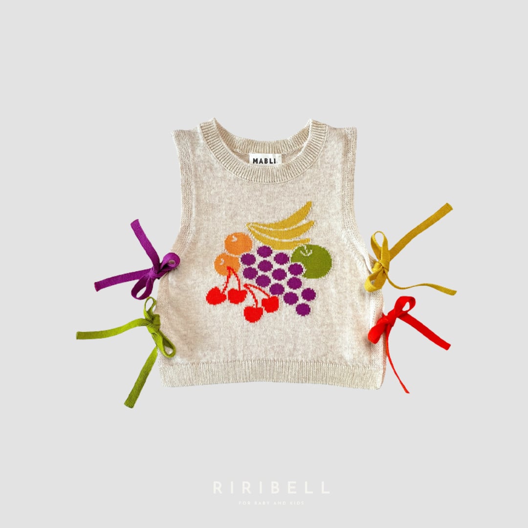 【MABLI】Fruit Bowl Vest - Shell / size S