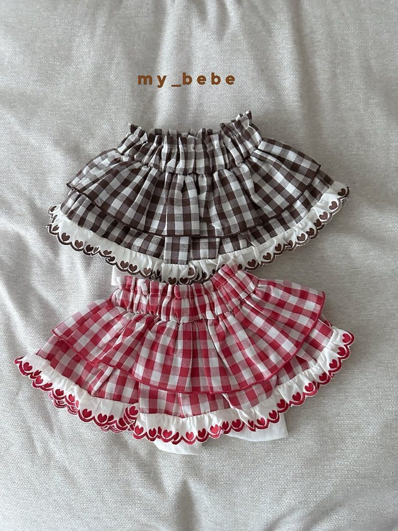 韓国子供服 / Mybebe / チェックカンカンスカート *XS~XL*